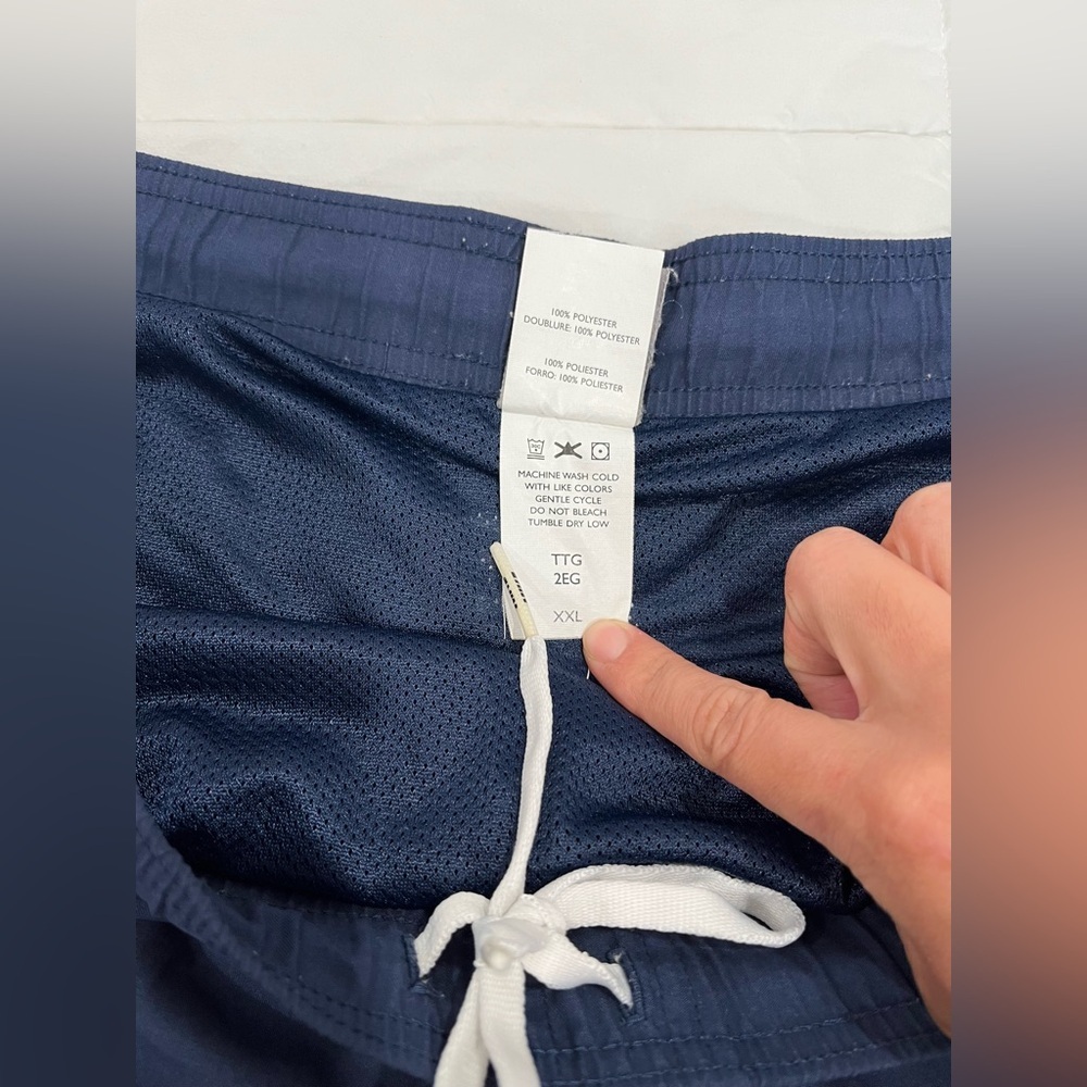 Nike• Mens Nike Swim Navy Blue Lined Swimtrunks Running Shorts 2XL - Picture 5 of 13